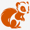 Wild Skunk Illustration in Vector Design A skunk, a type of wild animal known for its distinctive odor, is illustrated in this vector design.