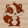 Wild Skunk SVG Illustration A skunk illustration in vector format, suitable for digital design and crafting projects.