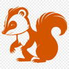 Wild Skunk Silhouette Design A digital skunk design suitable for various applications including commercial and personal projects.