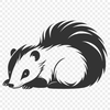 SVG Skunk Graphic Design A digital illustration of a skunk, suitable for vector graphics and cutting machine designs.