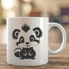 Upright Skunk SVG Design A skunk standing upright on its hind legs, with a distinctive black and white striped body.