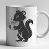 Wild Skunk Illustration in Natural Habitat SVG illustration of a wild skunk in natural habitat, ideal for vector design and commercial or personal use.