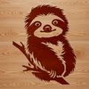 A detailed illustration of a sloth in various poses, suitable for vector design and cutting machine applications.