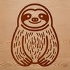 A sloth, a slow-moving arboreal mammal, is depicted in a simple vector illustration.