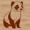 Furry Friend Svg Image A high-quality vector illustration of a ferret, suitable for commercial or personal use.