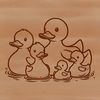 Quacking Cutouts A simplified illustration of a duck in various poses.