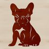 Sitting Frenchie Breed Dog Illustration A sitting French Bulldog breed dog, available as vector art for personal or commercial use.