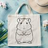 Round-Eyed Rodent SVG Design A small, furry rodent with large round eyes and tiny ears.