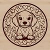 A high-quality SVG illustration of a Weimaraner dog breed in vector art format.