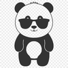 Cool Bear Illustration A simple vector illustration of a panda wearing sunglasses.