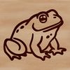 A simple line drawing of a wild toad, suitable for vector design and editing.
