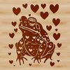 Toad Illustration with Love Hearts A toad illustration featuring love hearts, suitable for digital designs.