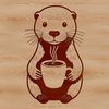 Wild otter illustration in vector format.