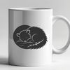 A sleeping possum illustration in vector format.