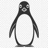 Free Bird Silhouette Design SVG A simple illustration of a penguin bird in vector format, suitable for graphic design and cutting machine projects.