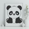 Adorable Asian Giant Panda in Nature A digital illustration of a cute and cuddly Asian giant panda in its natural habitat.