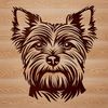 Small Dog Head Vector Artwork A small dog breed illustration of a Yorkshire Terrier's head.