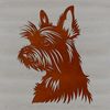 Small but Mighty Breed Dog Illustration A portrait illustration of a small Yorkshire Terrier breed dog with a distinctive head shape.