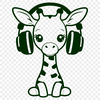 SVG Giraffe Graphics Design A high-resolution vector illustration of a giraffe, suitable for use in various design contexts.