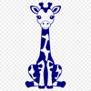 Elegant Safari Mammal Illustration A high-resolution illustration of a giraffe, ideal for vector art projects.