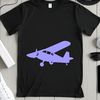 Vector illustration of a commercial airplane in silhouette form.