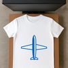 A simple silhouette of a commercial airplane in vector format.