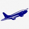 SVG illustration of a commercial airplane with detailed vector design