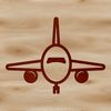 Airplane vector graphic illustration in silhouette style
