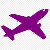 A sleek aircraft in flight, illustrated as a single-color outline for digital cutting and crafting.