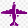 An outline silhouette of a passenger plane with details suitable for cutting machine use.