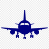 An aeroplane graphic designed as a vector silhouette.