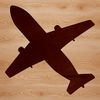 Illustration of a commercial airplane in silhouette, designed for cutting machines like Cricut or laser cutters.