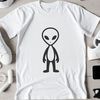 A futuristic extraterrestrial creature depicted in a stylized vector design for commercial or personal use.