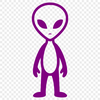 Illustrative alien silhouette for sci-fi designs, available as a free download for commercial and personal use.