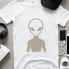 Alien character designed as a silhouette cut file for Cricut machines.
