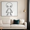 An illustration of a sci-fi alien character in a vector format.