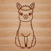 Alpaca Vector Art Graphic Alpaca animal illustration in vector format, suitable for cutting machine stencils or laser cutter designs.