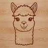 Alpaca Illustration in Simple Style A digital illustration of a South American alpaca in a simple design style.