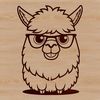 Camelid in Cool Shades An illustration of a South American camelid wearing eyeglasses.