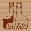 Free Friendly Alpaca Graphic Illustration of a friendly alpaca standing in a field