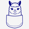 Alpaca Face Illustration Close-up vector illustration of a smiling alpaca's face with long neck.