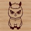 A high-quality digital illustration of a Peruvian alpaca with distinctive fuzzy fleece.