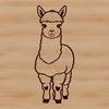 South American Camelid SVG Graphic Graphic representation of a domesticated South American camelid species.