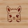 Cute Alpaca Peeking Out Alpaca peeking out from behind a fence, designed as vector artwork for digital and craft projects.