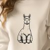Friendly South American Camelid in Field A South American camelid alpaca standing in a field.