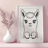 Stunning South American Camelid Illustration A high-quality digital illustration of a South American camelid animal, suitable for commercial or personal projects.