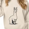 High-Quality Alpaca Vector Art Design A high-quality digital illustration of a South American camelid animal, suitable for vector art projects.
