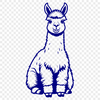 Peruvian Alpaca SVG Illustration Vector illustration of a Peruvian alpaca, suitable for digital cutouts or designs.