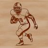 Sporty Vector Graphic Vector illustration of an American football player wearing a helmet