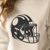 American Football Headgear Illustration An illustration of a football player's headgear, featuring a classic American football helmet design.